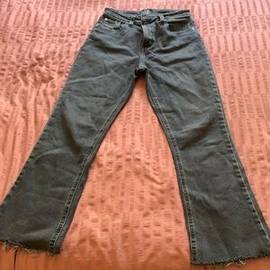 Urban Outfitters flare high rise cropped jeans